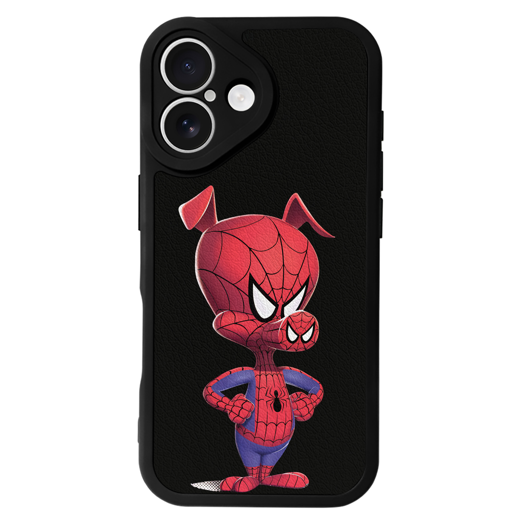 Spider Man スパイダーマン 【iPhone 16シリーズ対応】シリコンスマホケース（レザー調） 材質：シリコン